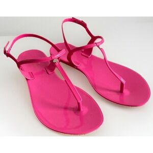 Kate Spade Hot Pink Jelly T-Strap Sandals Size 10